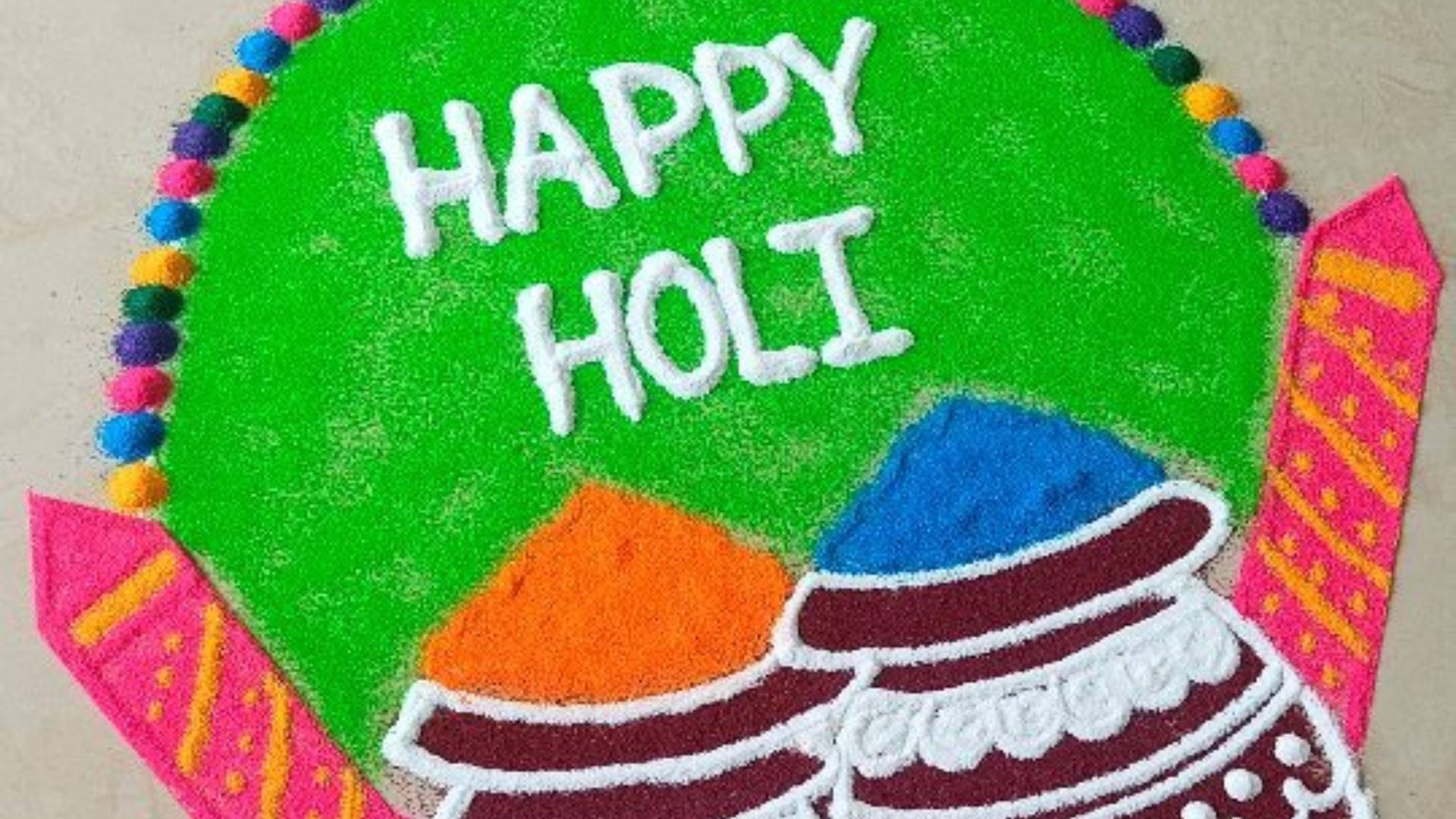 Holi 2025 Show your creativity make beautiful rangoli with matchsticks it will be ready in minutes disprj
