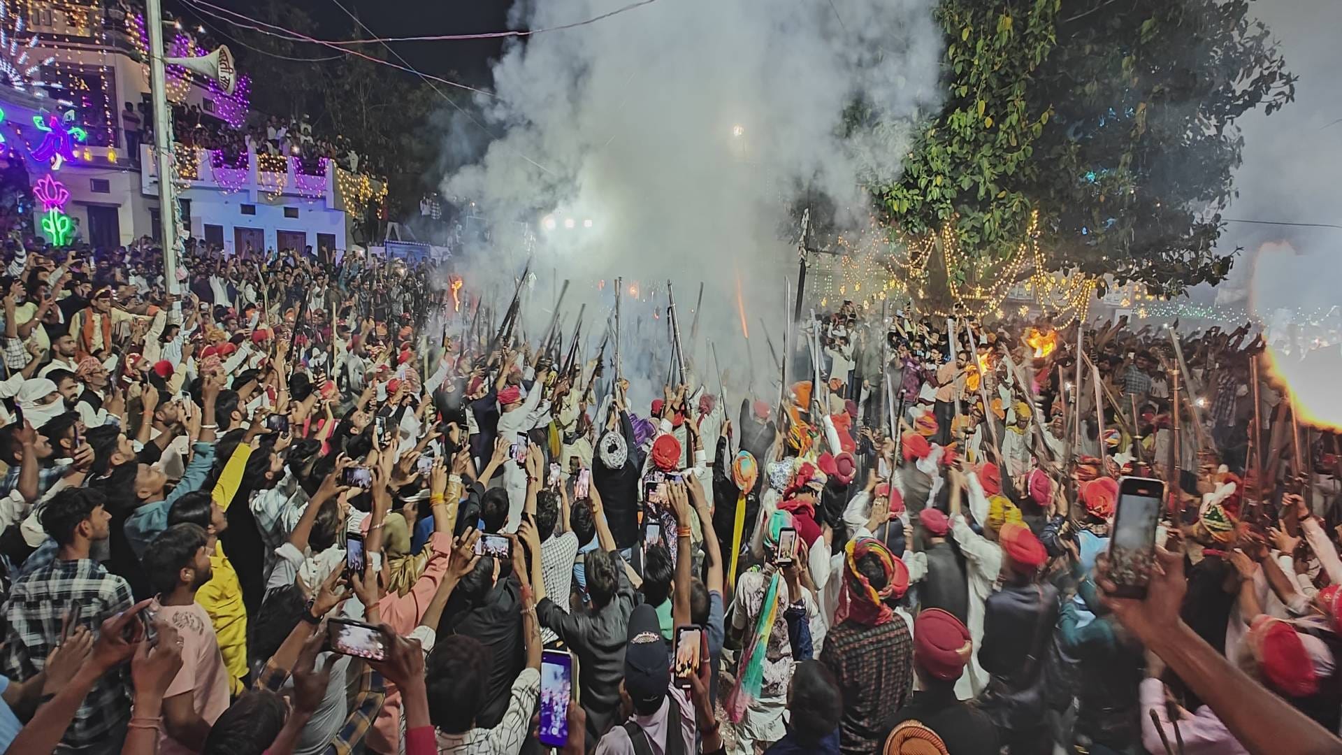 Rajasthan Unique Holi Tradition Menar Village Celebrates Holi with Gunpowder Jamra Beej Festival