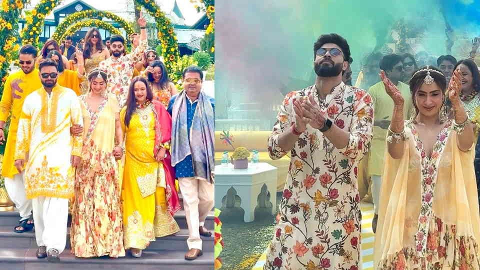 Sakshi Pant Wedding Brother Rishabh Pant rejoiced in sister mehndi and haldi ceremony in Mussoorie Photos
