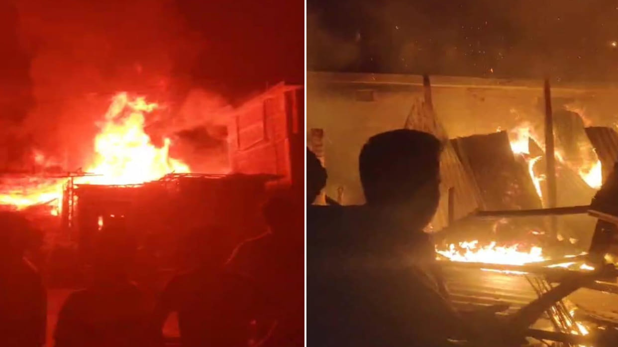 Purnia News: Massive fire wreaks havoc in Kishanganj, dozens of houses burnt to ashes, loss of lakhs