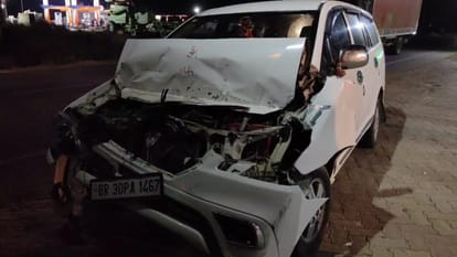Bihar News : BJP party jamui MLA Shreyasi Singh's car collides with tractor accident News nalanda bihar police