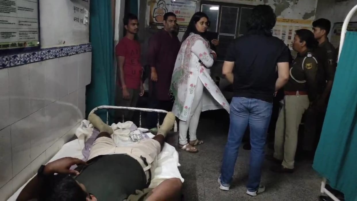 Bihar News : BJP party jamui MLA Shreyasi Singh's car collides with tractor accident News nalanda bihar police