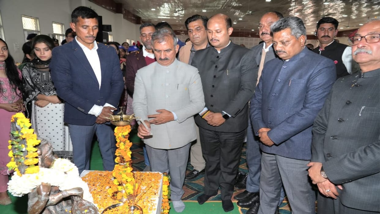 CM sukhvinder Sukhu attended the annual function of Government College Hamirpur as the chief guest