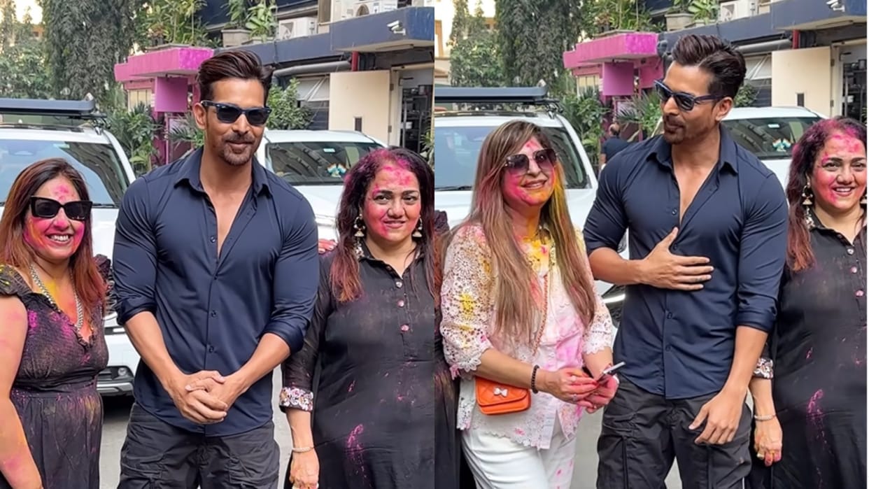 Sanam Teri Kasam fame Actor Harshvardhan Rane playing Holi with female fans photos viral