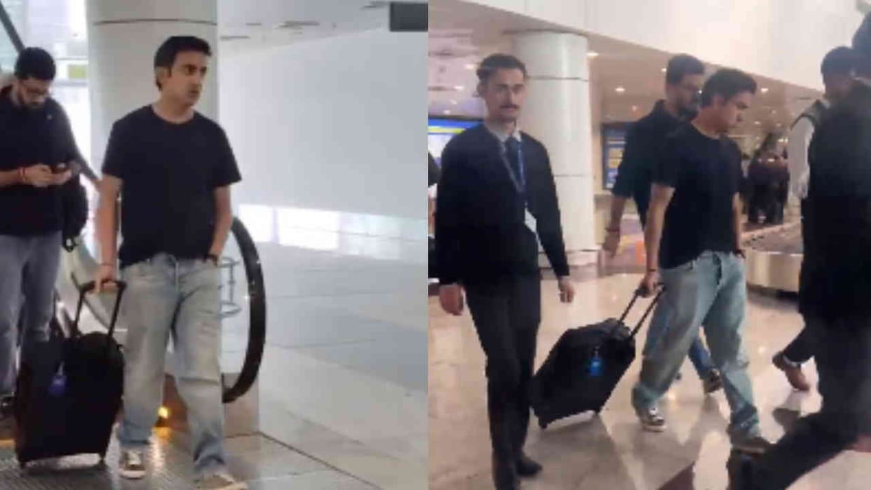 Gautam Gambhir arrived to attend cricketer Rishabh Pant sister wedding ceremony at Mussoorie Dehradun Airport