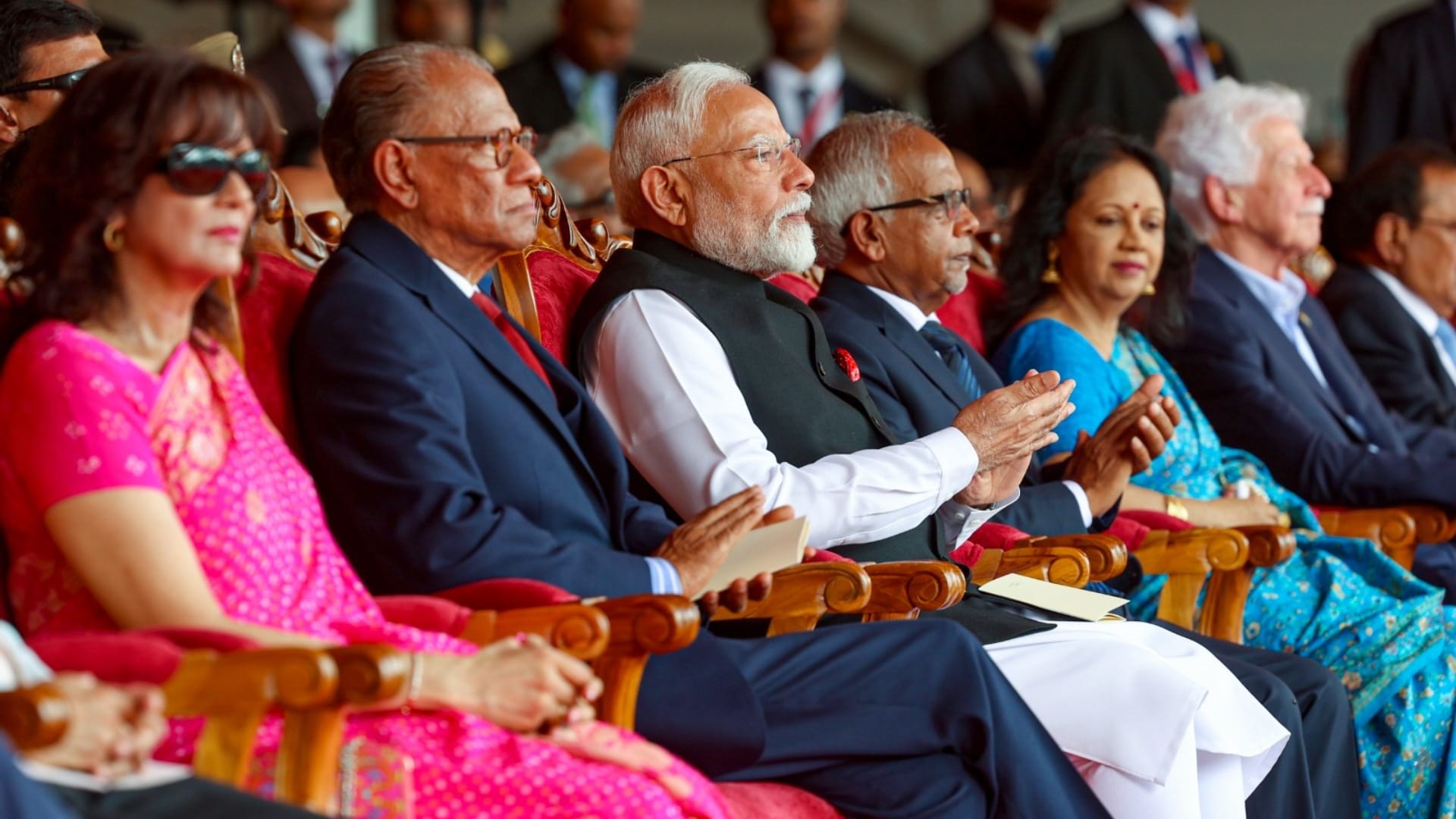Mauritius: PM Modi offers Gangajal from Prayagraj Mahakumbh into Ganga Talao