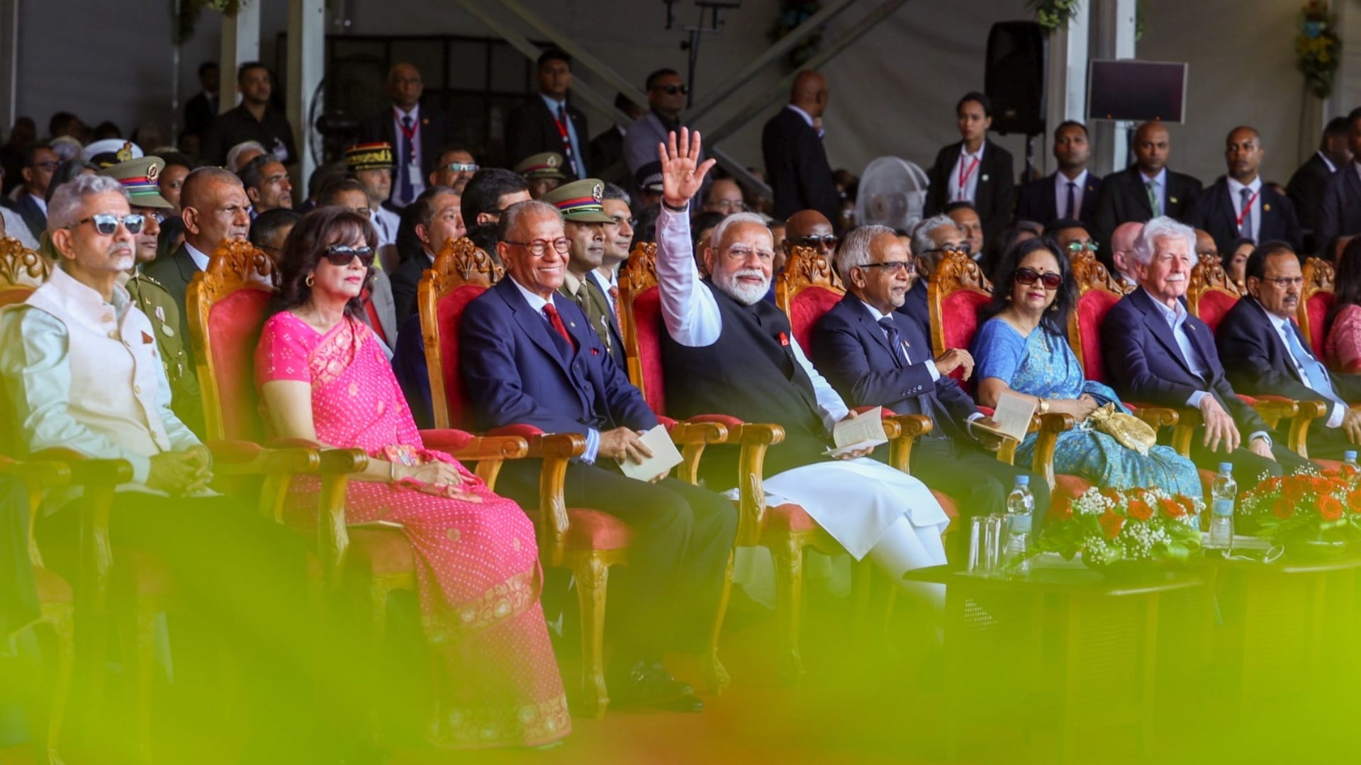 Mauritius: PM Modi offers Gangajal from Prayagraj Mahakumbh into Ganga Talao