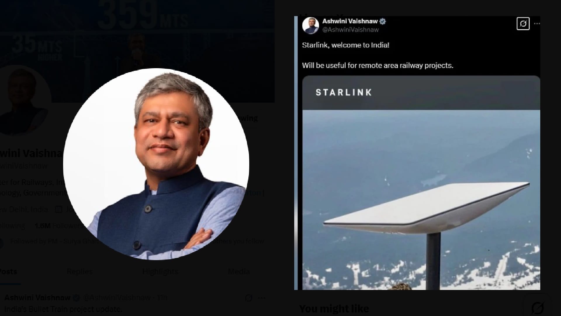 IT Minister Ashwini Vaishnaw welcomes Starlink to India later deletes the tweet