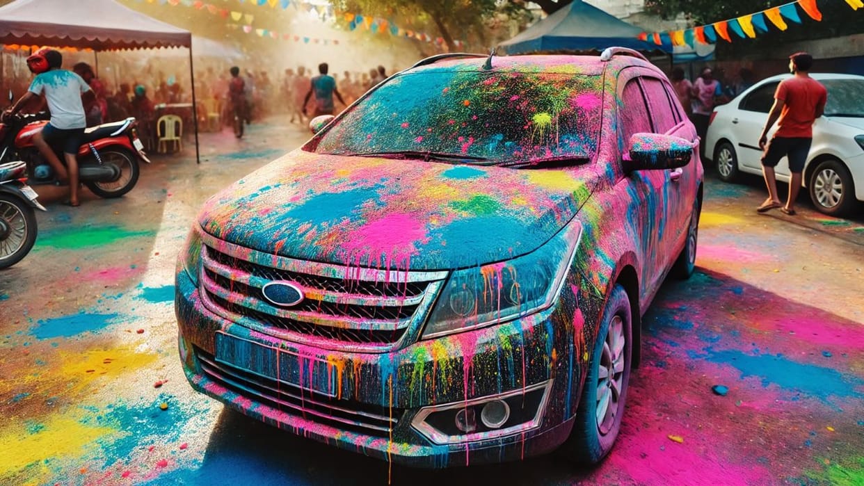 How to Clean Holi Colours from Your Car Without Damaging the Paint