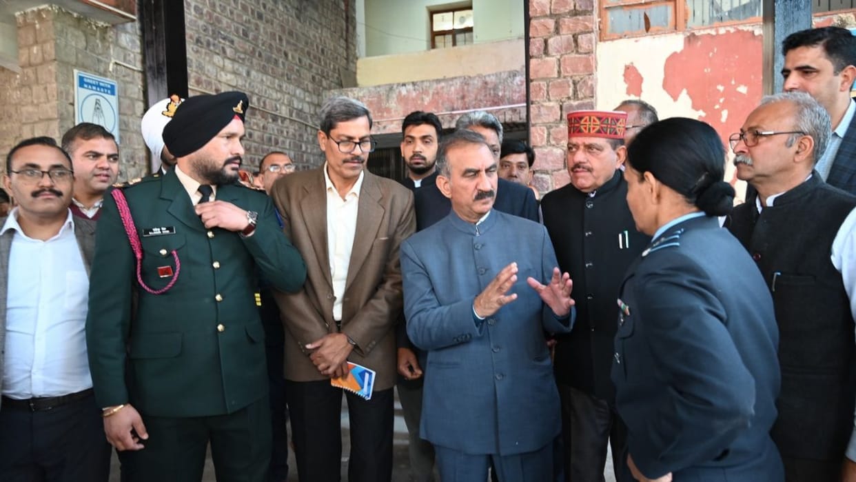 Himachal CM Sukhu announced Rs 3 crore for a new hostel in Sujanpur Sainik School