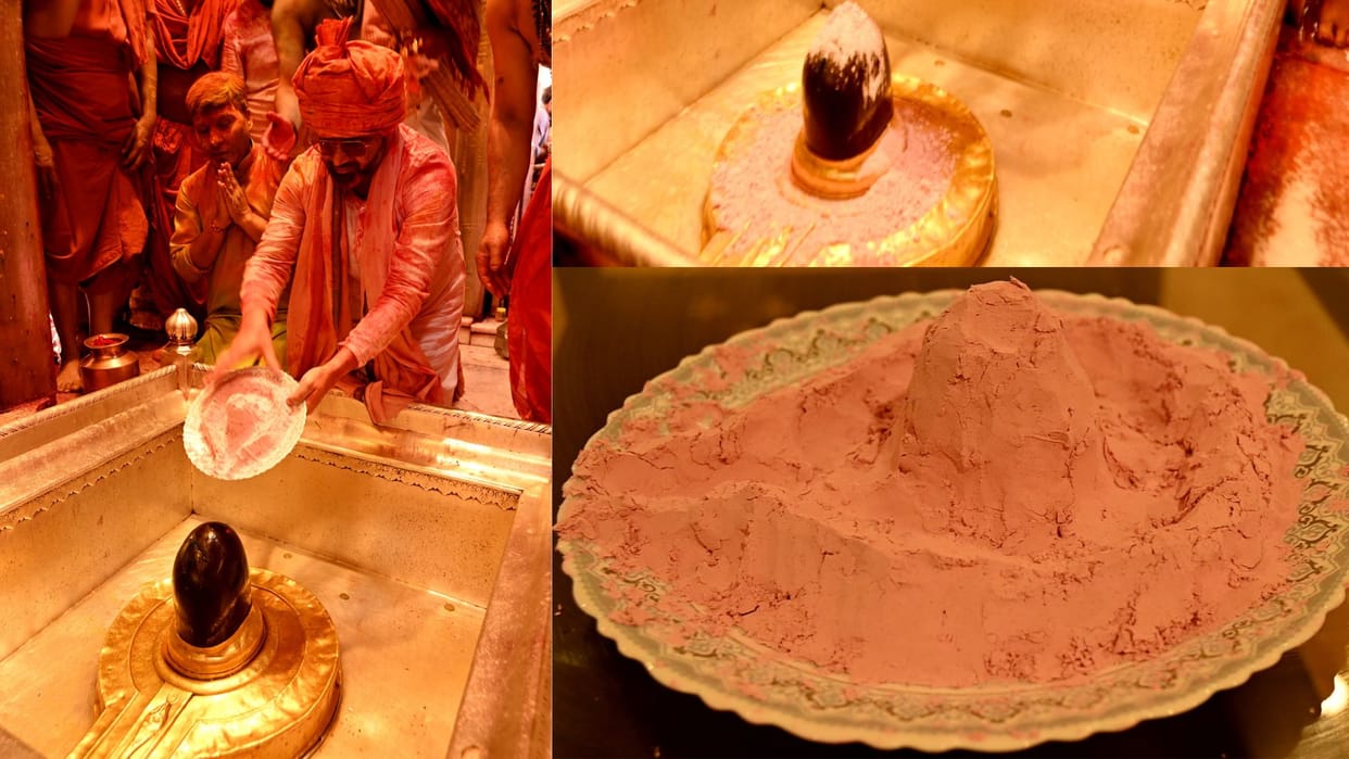 Holi 2025 Herbal gulal from Ayodhya offered to Baba Vishwanath send by CM Yogi Adityanath