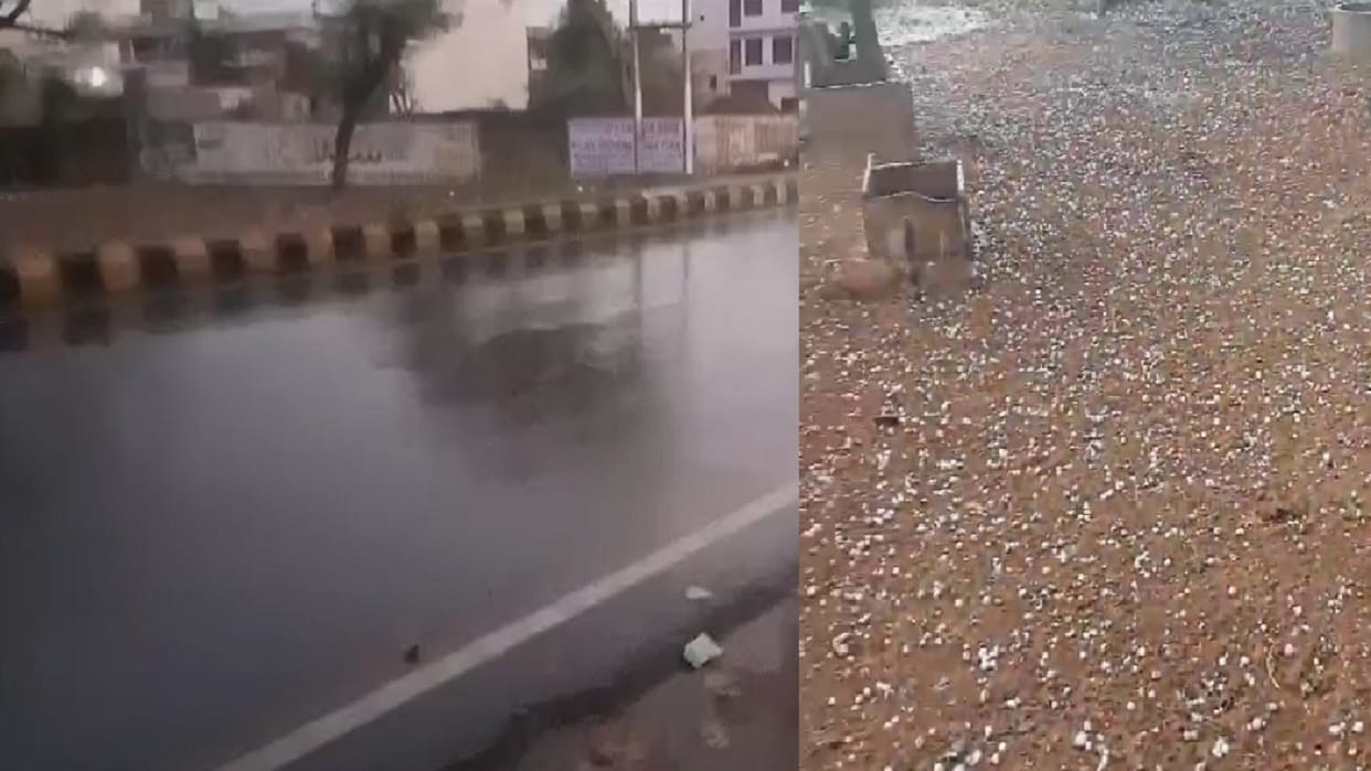 Western disturbance active in Haryana: Hailstorm along with drizzle in many districts, IMD issues yellow alert