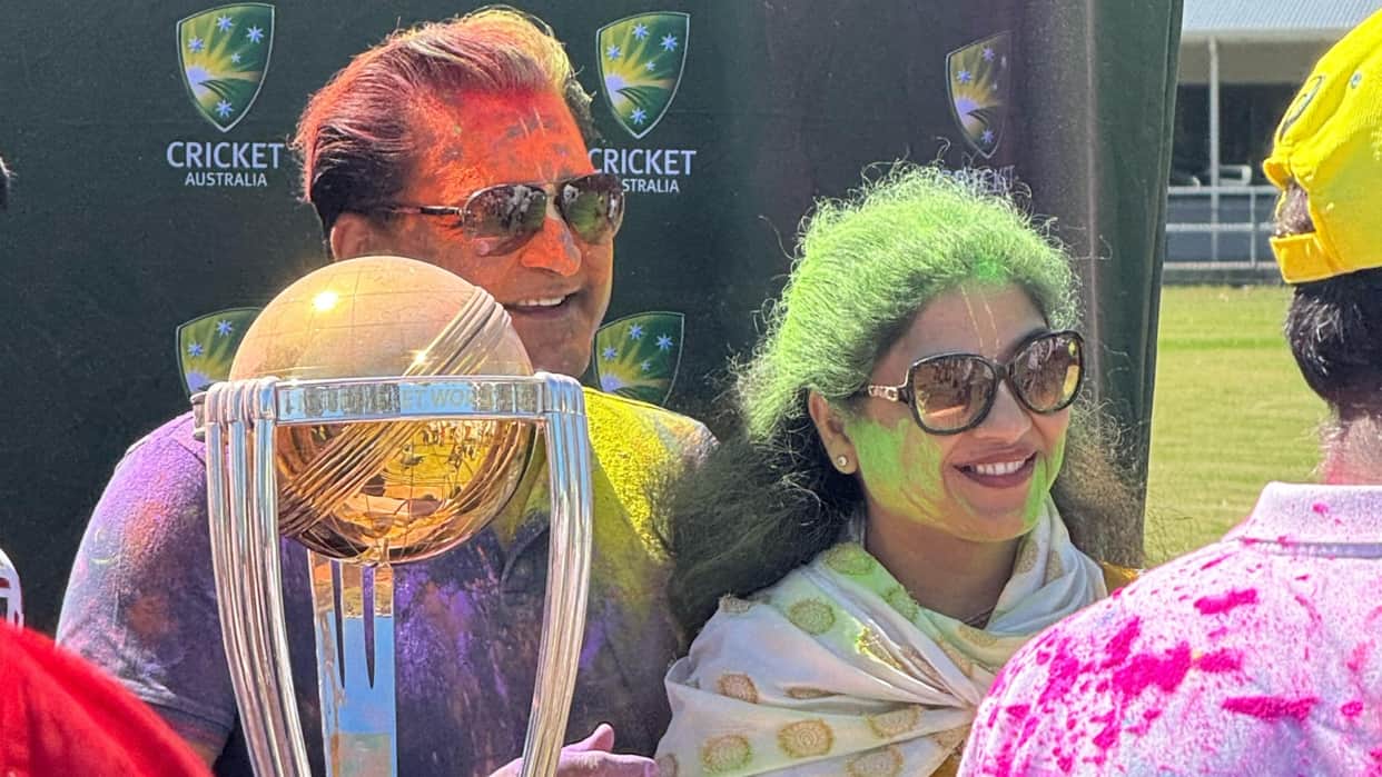 Cricket Australia took the ICC Cricket World Cup 2023 Trophy to Holi events in Melbourne extended wishes