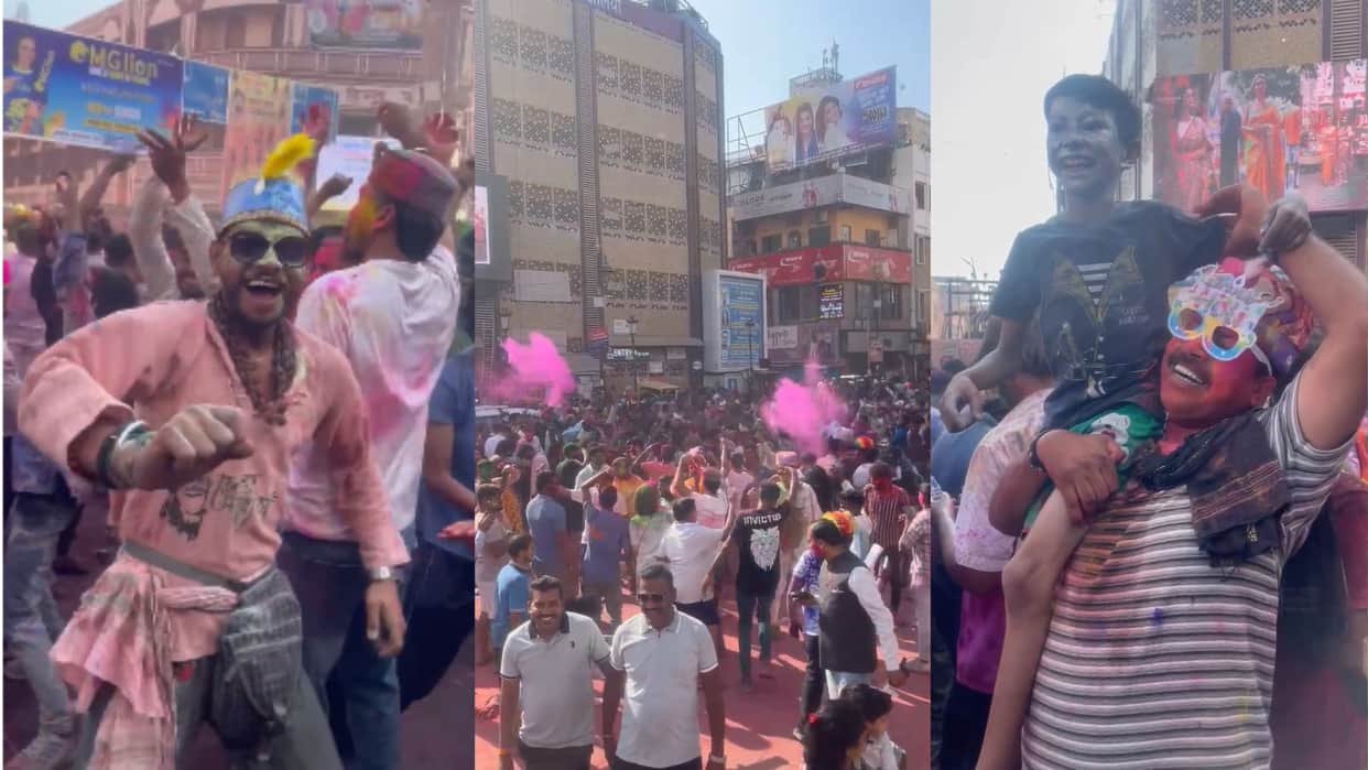 Holi 2024 Varanasi Live people celebrated holi festival on ganga ghat in kashi latest photos