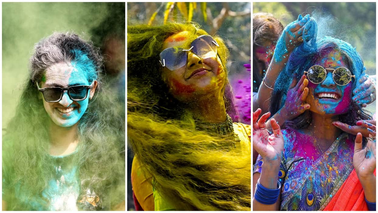 Holi Photos: whole country is drenched in abir gulal Politicians colored See festival of colors in pictures