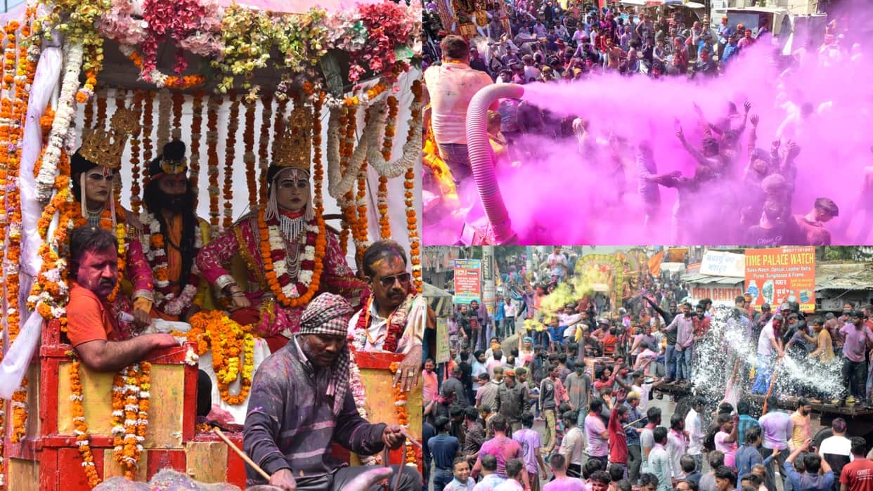 Shri Ram became the groom Baratis were Huriyare see the historic Ram Barat pictures in bareilly
