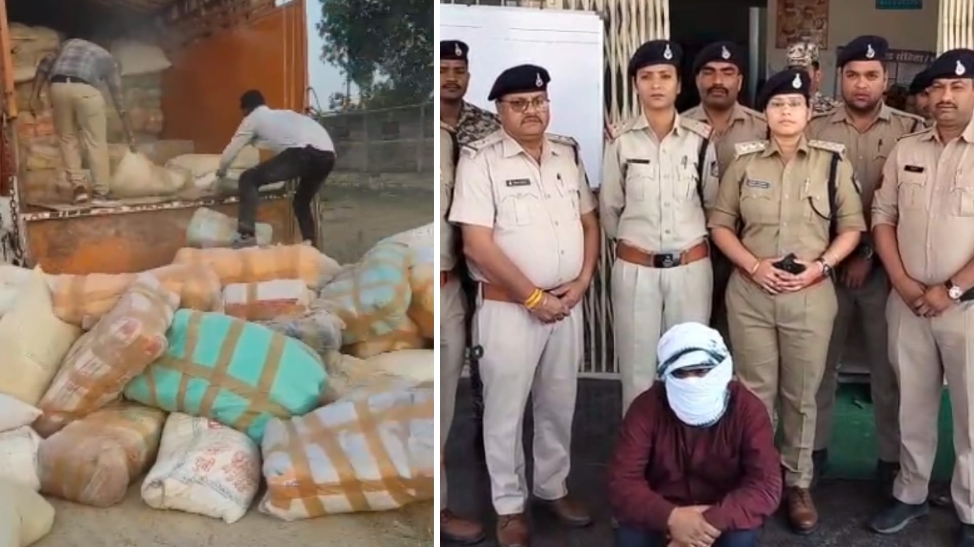 मुरैना पुलिस ने करोड़ों के गांजे के साथ आरोपी को गिरफ्तार किया है।
