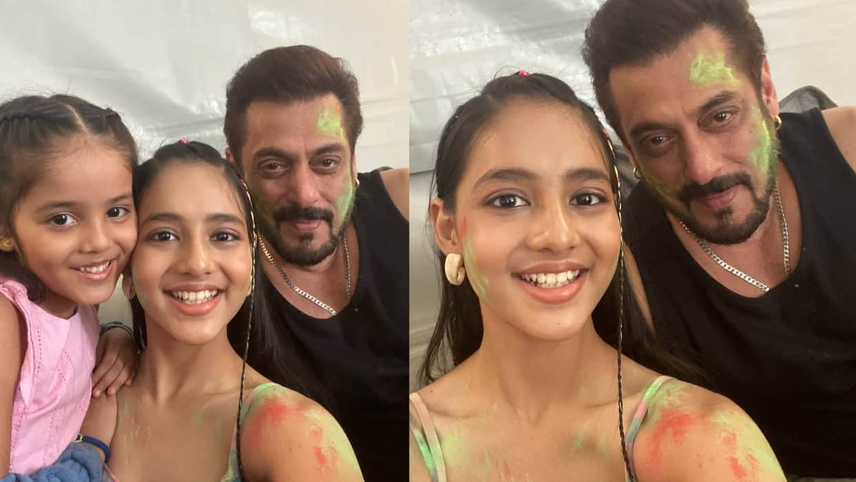 Salman Khan plays Holi With Kids at sikandar set Adiba Hussain shares pics he Seen At Dubbing Studio for film