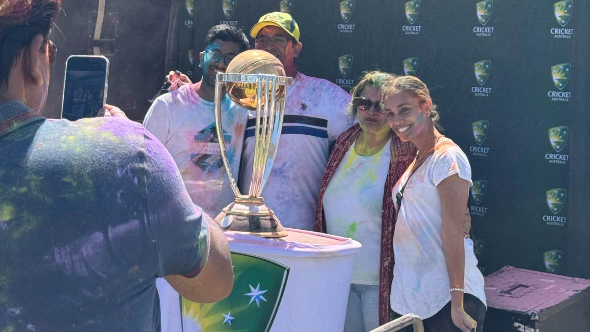 Cricket Australia took the ICC Cricket World Cup 2023 Trophy to Holi events in Melbourne extended wishes