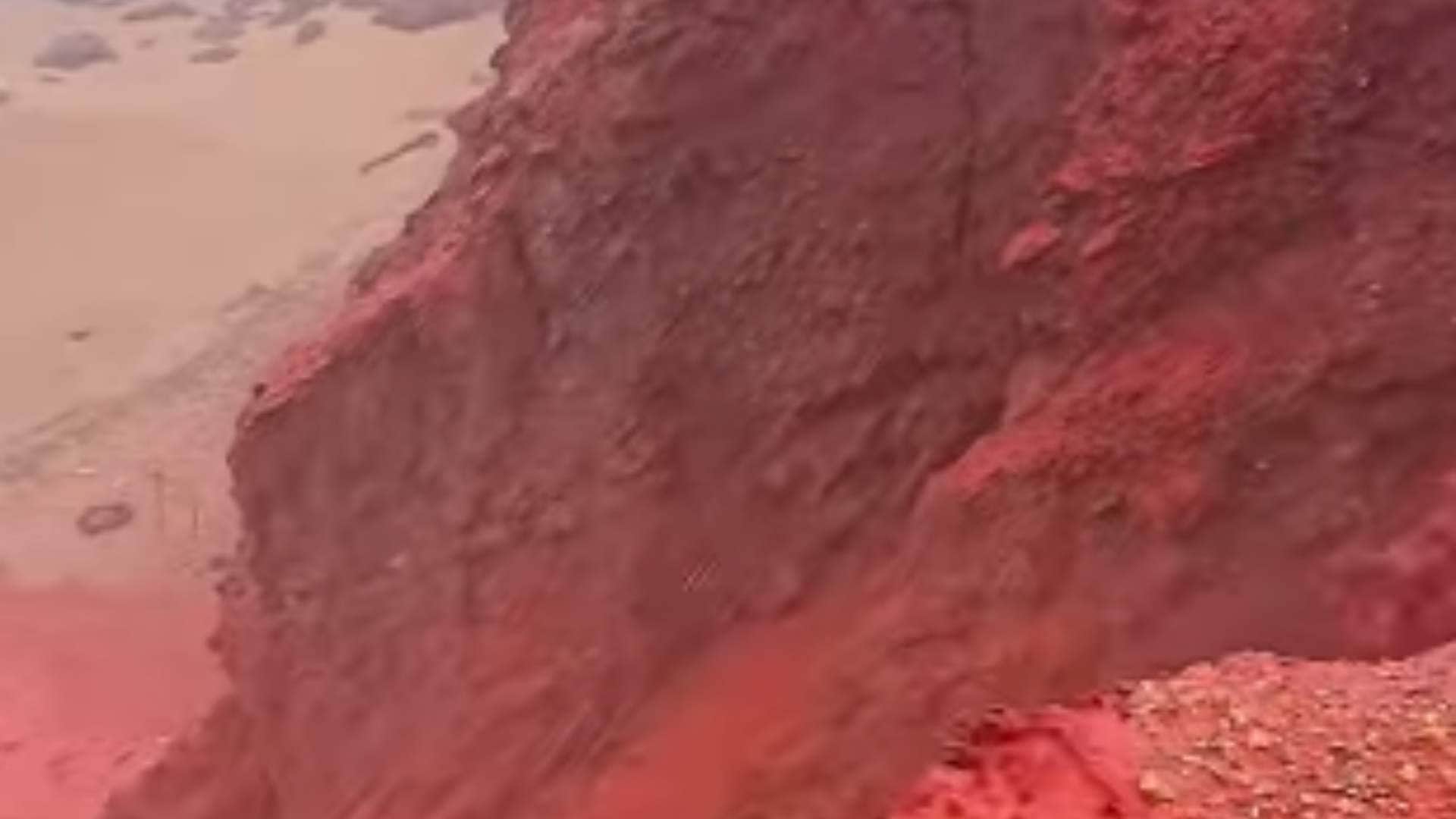 blood rain covers iran beach in red mystery know all details about blood rain