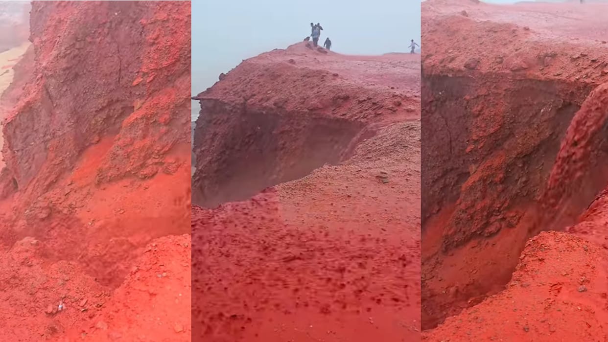 blood rain covers iran beach in red mystery know all details about blood rain