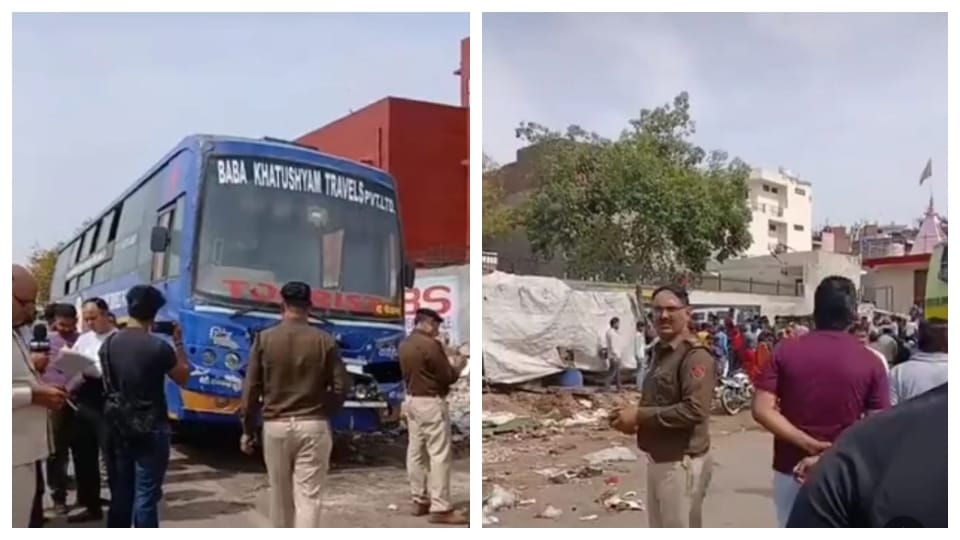 Dead body of a man found inside a bus in Faridabad 12 knife attacks on his body