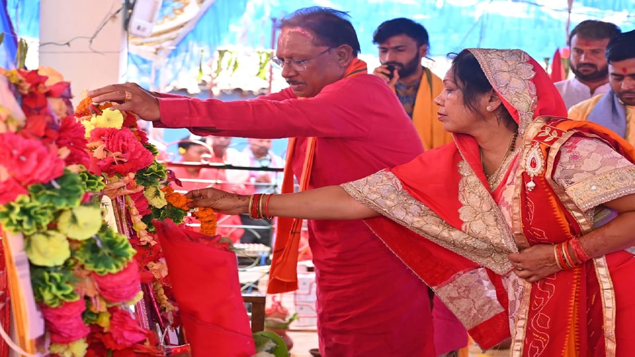 CG News: Chief Minister Sai attended Sanatan Samaj ritual in Jashpur