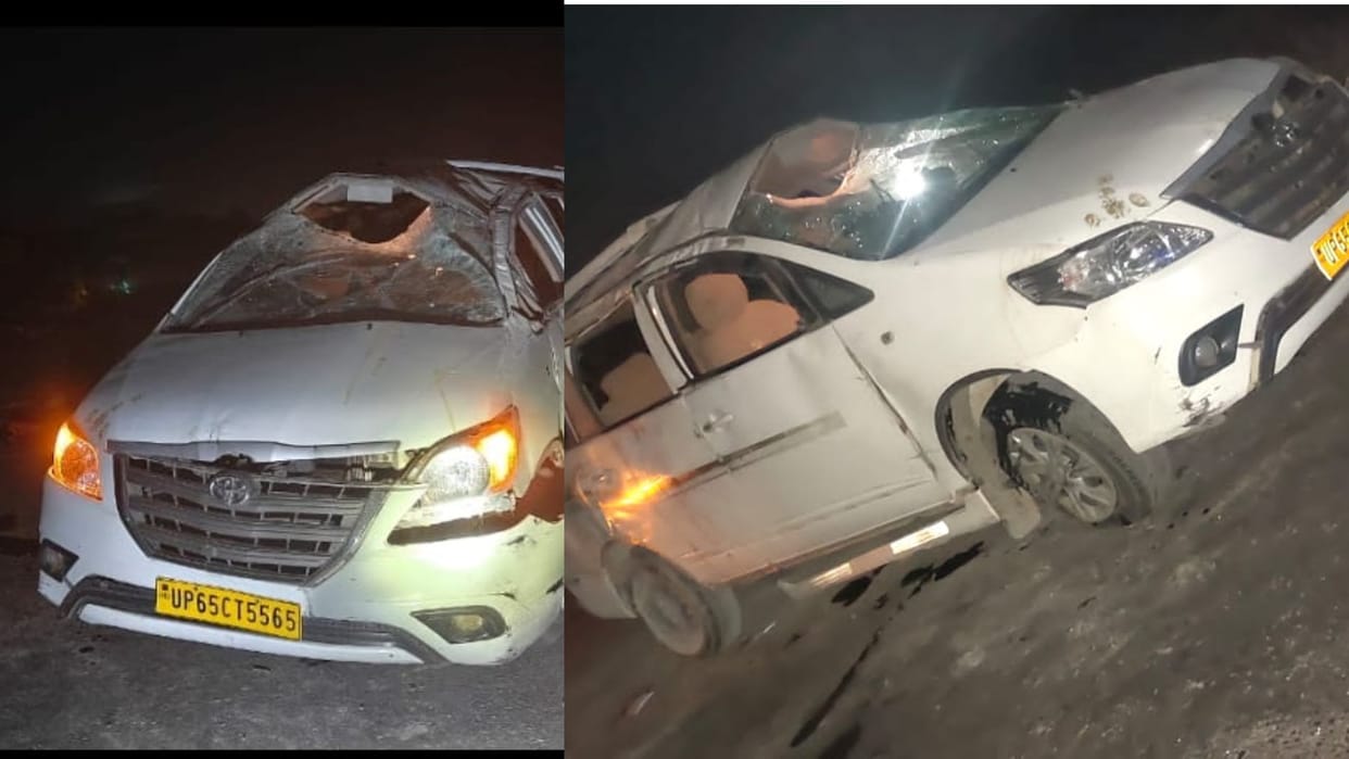 Car overturned, father and son died car overturned while returning home after bidding farewell to daughter-in