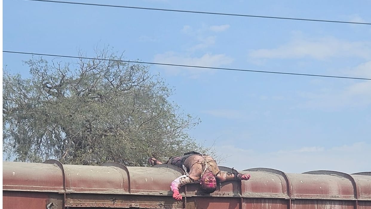 Taking selfie proved costly for person in Jind: contact with high tension wire and climbing on goods train