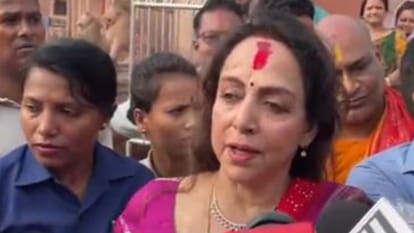 Hema Malini Visits Puri Jagannath Temple for Darshan Expresses Joy of Celebrating Holi