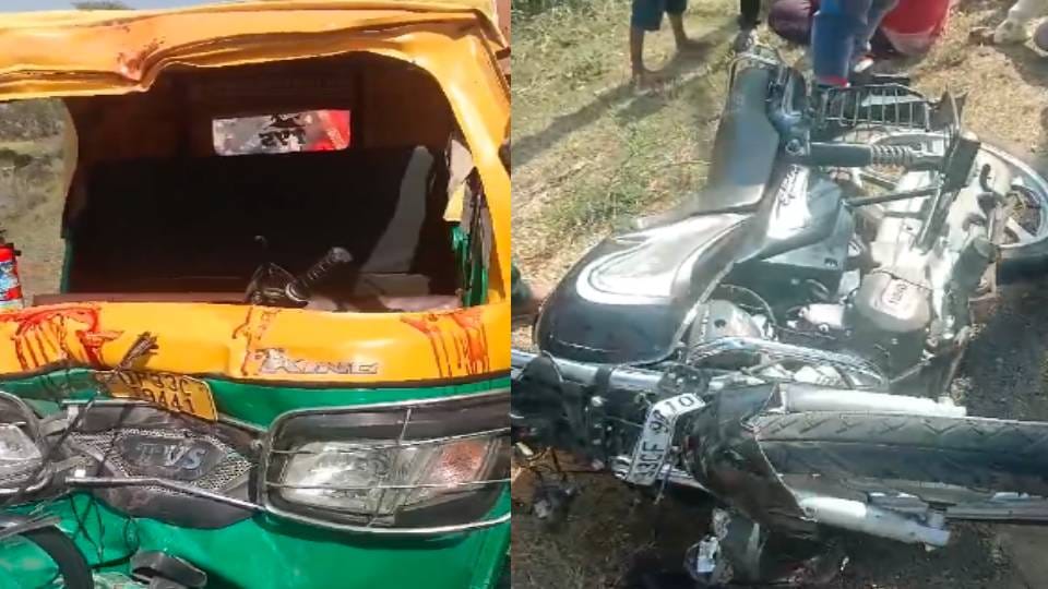 Head-on collision between auto and bike in Raebareli one youth died while ten people injured