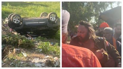 Drunk Punjab Police SI crushed two people one died from car in kapurthala