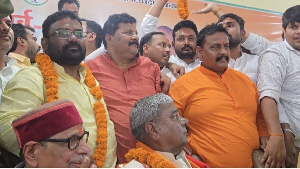 Dhruv elected for the second time as BJP District President