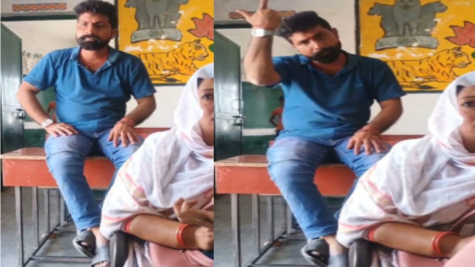 Meerut: Drunk youth created a ruckus in school, misbehaved with a teacher, arrested