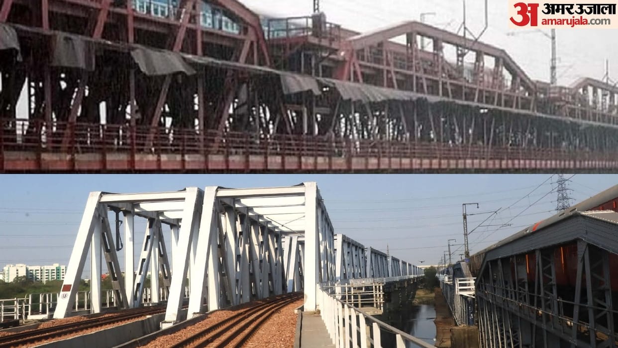 Construction of new Yamuna Rail Bridge complete replace old lohe ka pul