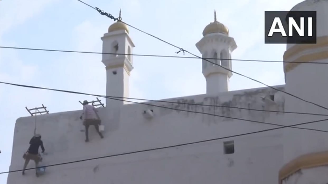 Whitewashing of Sambhal Jama Masjid begins after Allahabad High Court granted permission on March 12