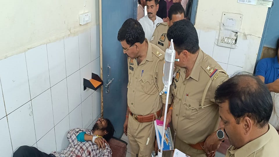 Three bike-borne youths shot a rural film artist at a petrol pump in Gajraula and fled