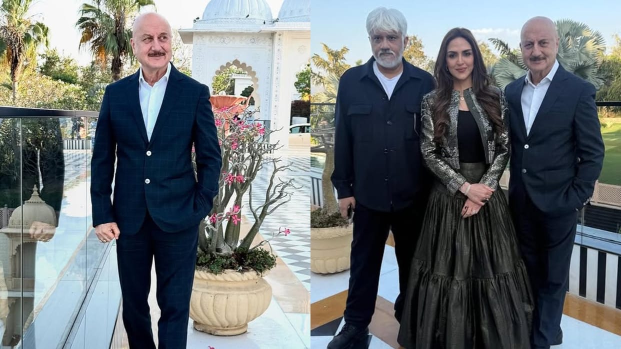 The premier of Tumko Meri Kasam in Udaipur Anupam Kher shares post says the lake city watched film with cast