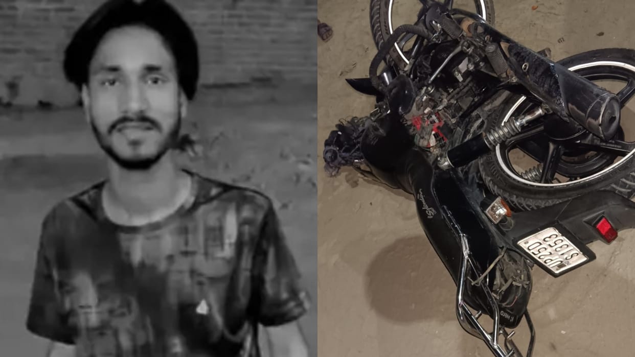 Two compounders riding a bike died due to collision with a vehicle in Bareilly