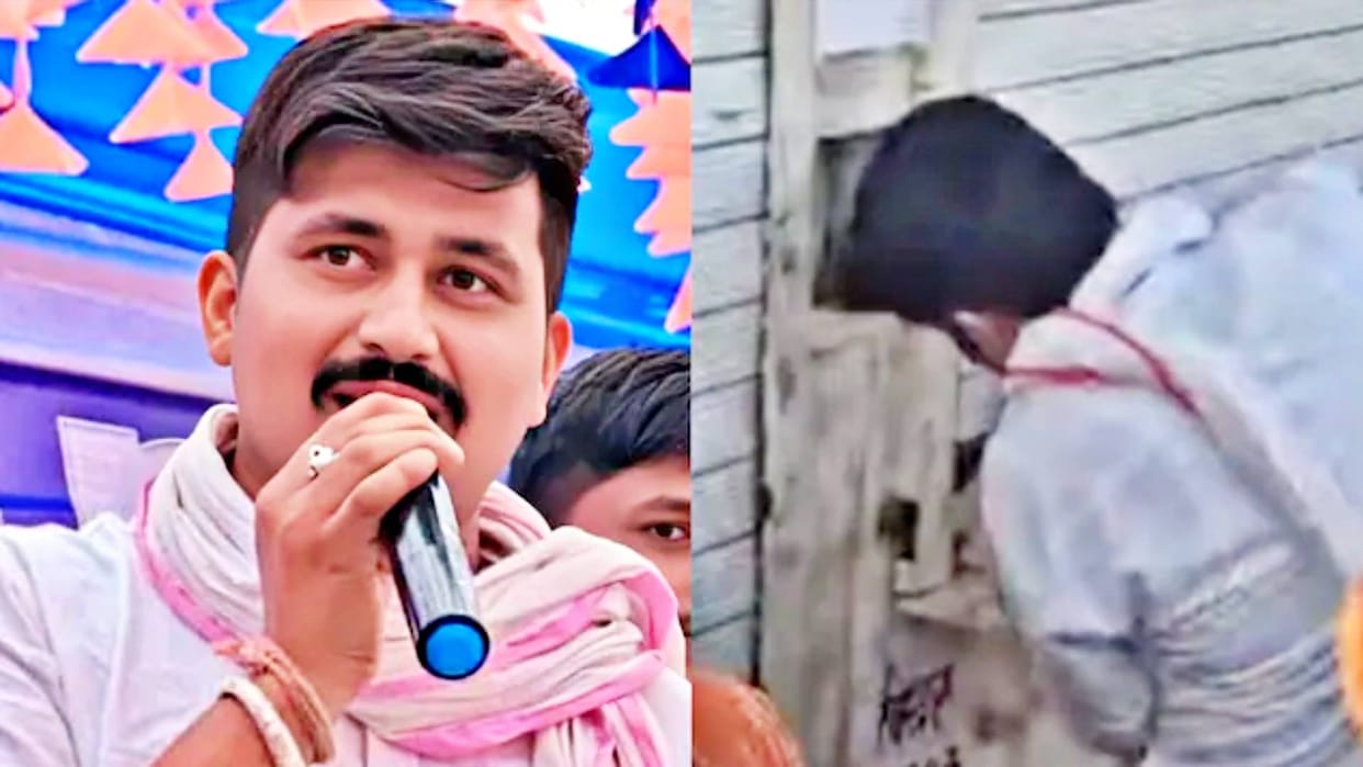 Rajasthan News MLA Umesh Meena in Dungarpur locks liquor contract welding at gate