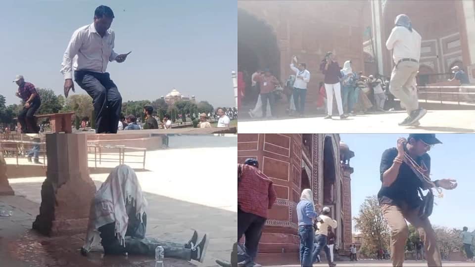 Such disaster befell Taj Mahal stampede among tourists some sat covering their faces while others had to run