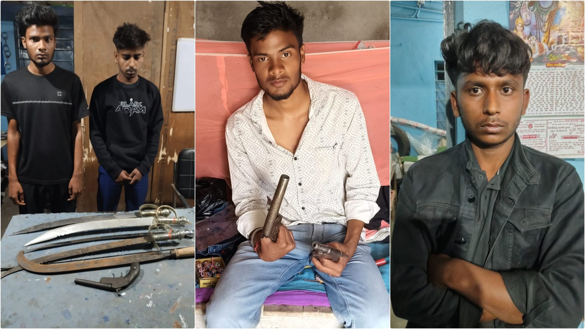 Vaishali Crime: 3 youths who fired joy in lewd Bhojpuri songs in market arrested, weapons recovered
