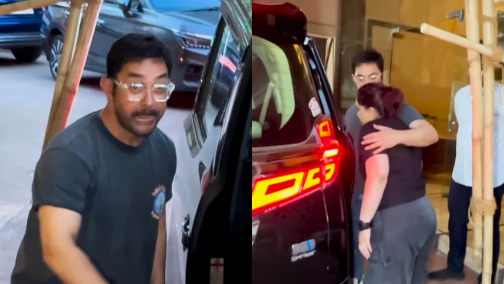 Aamir Khan Heartfelt Hug for Ira Khan as she Sturuggles to hold back tears Fans Demand Privacy from Paparazzi