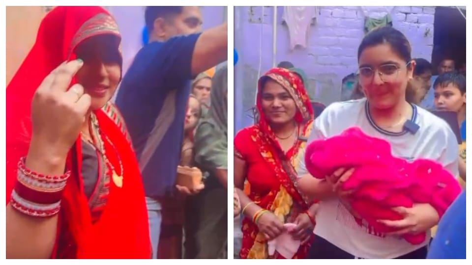 Seema Haider who reached home with her baby girl after becoming a mother welcomed with drums and trumpets