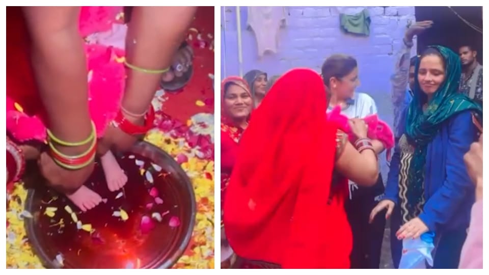 Seema Haider who reached home with her baby girl after becoming a mother welcomed with drums and trumpets