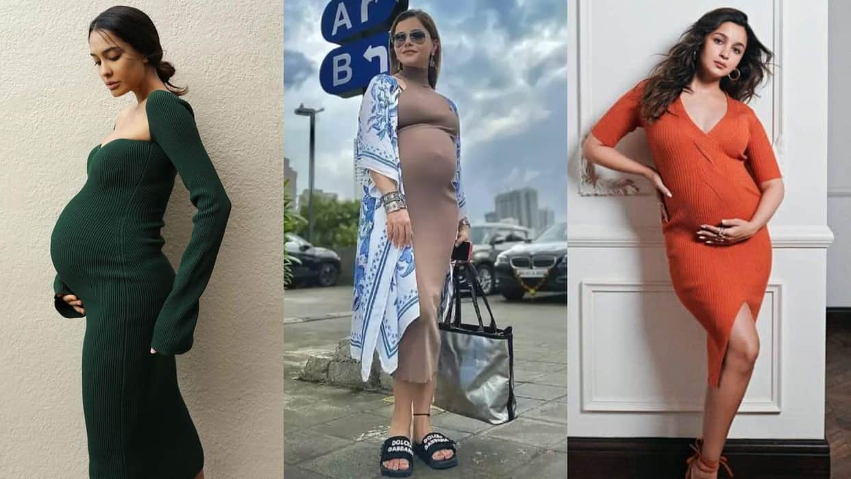 trendy Maternity Outfit for pregnant women images bodycon dress for pregnant woman