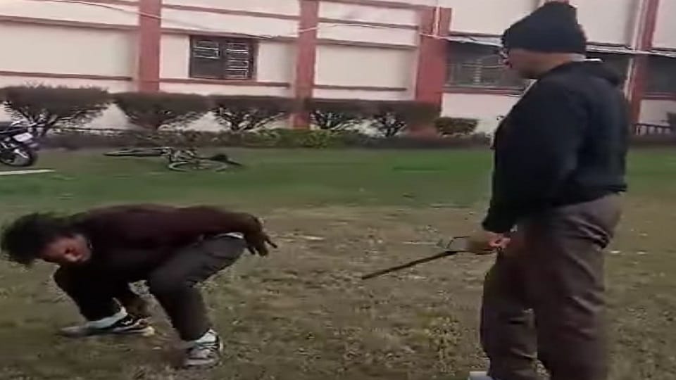Video of beating a rooster goes viral in udham singh nagar