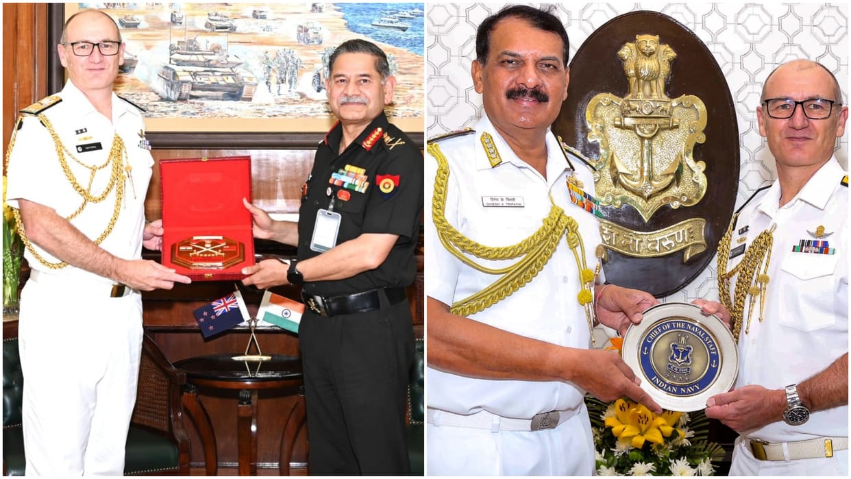 New Zealand Navy Chief meets indian Army and Navy Chiefs, talks on bilateral defense cooperation