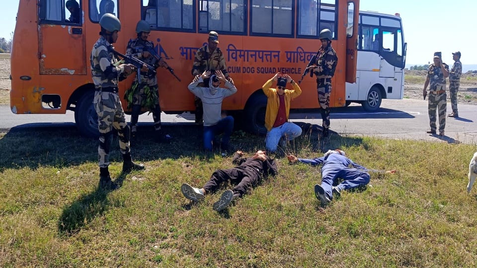 Mock Exercise Flight from Hyderabad to Chandigarh hijacked at Dehradun airport four hijackers killed