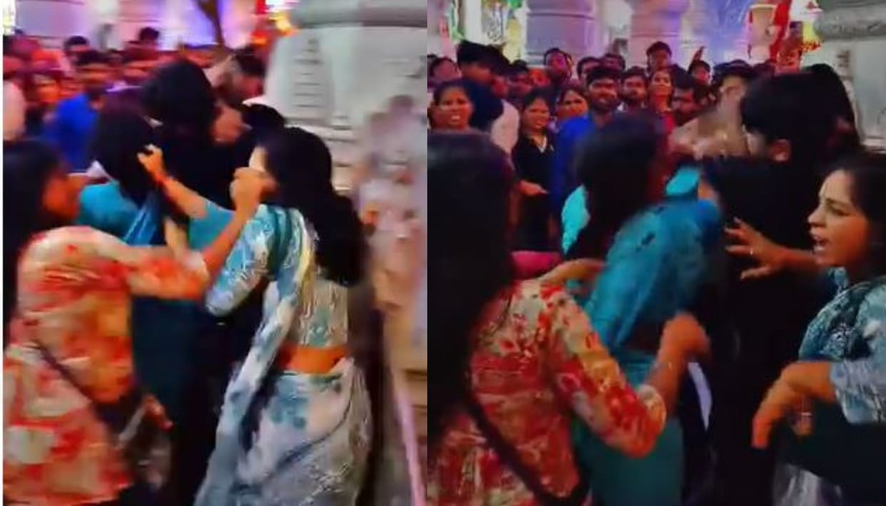 Devotees clashed in Prem Mandir of Vrindavan fierce fighting shocked to see VIDEO